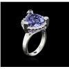 Image 3 : 14KT White Gold 6.78 ctw Tanzanite and Diamond Ring