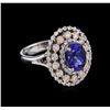 Image 1 : 14KT Two-Tone Gold 1.73 ctw Tanzanite and Diamond Ring