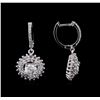 Image 2 : 14KT White Gold 2.06 ctw Diamond Earrings