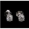 Image 1 : 0.79 ctw Diamond Stud Earrings - 14KT White Gold