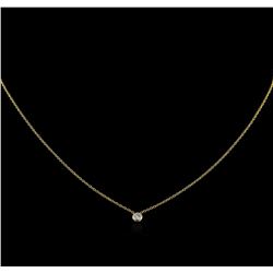 0.09 ctw Diamond Necklace - 14KT Yellow Gold