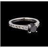Image 1 : 1.52 ctw Black Diamond Ring - 14KT White Gold