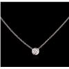 Image 1 : 0.25 ctw Diamond Necklace - 14KT White Gold