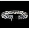 Image 3 : 18KT White Gold 9.52 ctw Sapphire and Diamond Bracelet