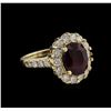 Image 1 : 4.50 ctw Ruby and Diamond Ring - 14KT Yellow Gold