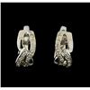 Image 1 : 0.13 ctw Diamond Earrings - 18KT White Gold