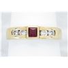 Image 5 : 0.16 ctw Ruby and Diamond Ring - 14KT Yellow Gold