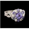 Image 1 : 14KT White Gold 1.85 ctw Tanzanite and Diamond Ring