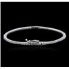 Image 2 : 14KT White Gold 2.05 ctw Diamond Bangle Bracelet