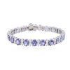 Image 1 : 14KT White Gold 19.14 ctw Tanzanite and Diamond Bracelet