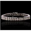 Image 1 : 14KT White Gold 6.12 ctw Diamond Tennis Bracelet