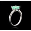 Image 3 : 1.83 ctw Emerald and Diamond Ring - 14KT White Gold