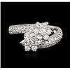 Image 1 : 14KT White Gold 1.10 ctw Diamond Ring
