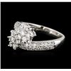 Image 2 : 14KT White Gold 1.10 ctw Diamond Ring