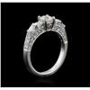 Image 3 : 18KT White Gold 1.21 ctw Diamond Ring