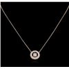 Image 1 : 0.64 ctw Diamond Necklace - 14KT Rose Gold