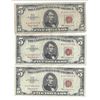 Image 1 : 1963 $5 Red Seal Bill Lot of 3
