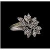 Image 1 : 14KT White Gold 0.95 ctw Diamond Ring