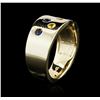 Image 1 : 14KT Yellow Gold 0.60 ctw Sapphire Ring