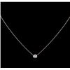 Image 2 : 0.46 ctw Diamond Necklace - 14KT White Gold