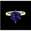 Image 2 : 18KT Yellow Gold 4.82 ctw Tanzanite Ring