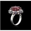 Image 3 : 14KT White Gold 16.30 ctw Ruby, Sapphire and Diamond Ring