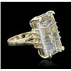 Image 1 : 14KT Yellow Gold 11.26 ctw Aquamarine and Diamond Ring