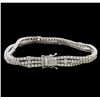 Image 2 : 7.72 ctw Diamond Bracelet - 18KT White Gold