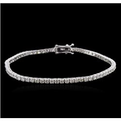 18KT White Gold 3.04 ctw Diamond Tennis Bracelet