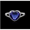 Image 1 : 14KT White Gold 3.07 ctw Tanzanite and Diamond Ring