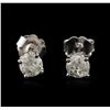 Image 1 : 14KT White Gold 0.72 ctw Diamond Stud Earrings