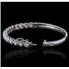 Image 3 : 14KT White Gold 2.30 ctw Diamond Bangle Bracelet