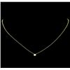 Image 2 : 0.10 ctw Diamond Solitaire Necklace - 14KT Yellow Gold