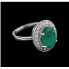 Image 1 : 14KT White Gold 2.87 ctw Emerald and Diamond Ring