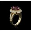 Image 3 : 14KT Yellow Gold 6.68 ctw Ruby and Diamond Ring