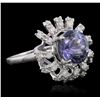 Image 1 : 14KT White Gold 3.36 ctw Tanzanite and Diamond Ring