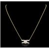 Image 2 : 14KT Yellow Gold 0.50 ctw Diamond Necklace