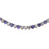 Image 2 : 14KT White Gold 49.64 ctw Tanzanite and Diamond Necklace