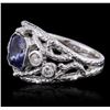 Image 1 : 14KT White Gold 1.99 ctw Tanzanite and Diamond Ring