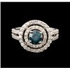 Image 2 : 14KT White Gold 1.07 ctw Diamond Ring