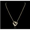 Image 2 : 14KT Yellow Gold 0.92 ctw Diamond Pendant With Chain