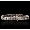Image 2 : 14KT White Gold 6.12 ctw Diamond Tennis Bracelet