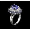 Image 3 : 14KT White Gold 3.37 ctw Tanzanite, Sapphire and Diamond Ring