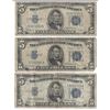 Image 1 : 1934 $5 Silver Certificate Currency Lot of 3