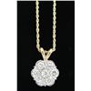 Image 5 : 2.35 ctw Diamond Pendant With Chain - 14K Two-Tone Gold