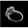 Image 3 : 3.91 ctw Tanzanite and Diamond Ring - 14KT White Gold