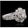 Image 2 : 14KT White Gold 1.89 ctw Diamond Ring