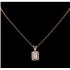 Image 2 : 1.32 ctw Diamond Pendant With Chain - 14KT Rose Gold