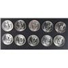 Image 2 : ( 10 ) GEM BU 1954-S WASHINGTON QUARTERS