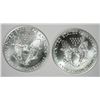 Image 2 : ( 2 ) GEM BU 1990 AMERICAN SILVER EAGLES